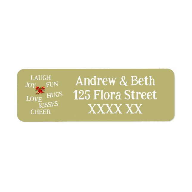 Jultur, adressetikett returadress etikett (Framsidan)