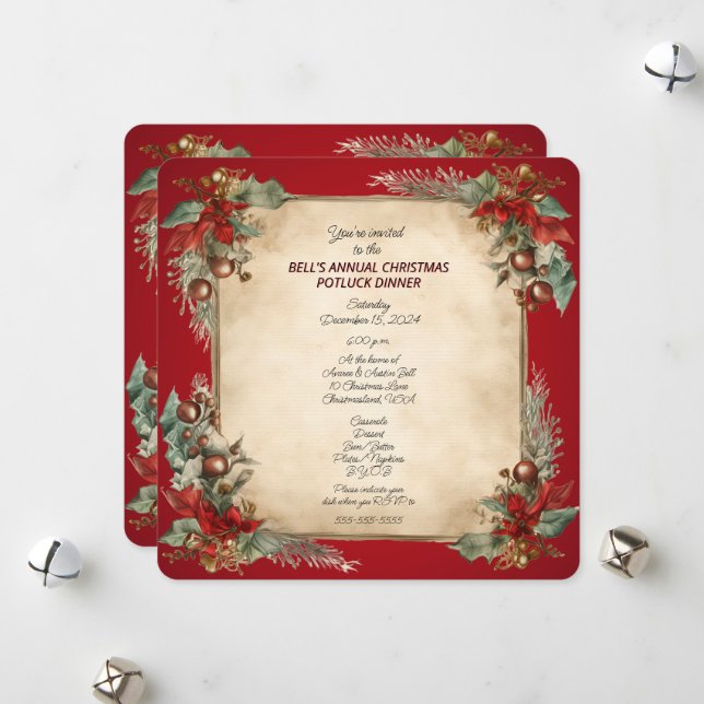 Jultur, inbjudan till gammal Rulla på middagen (Fram/Back In Situ)