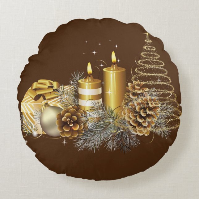 Jultur Pillow, julljus Rund Kudde (Framsidan)