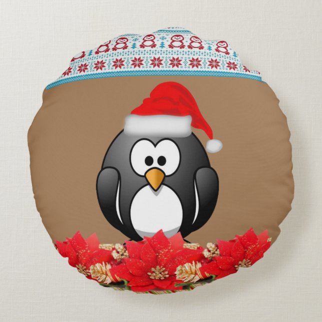 Jultur Pillow, Penguin Rund Kudde (Baksidan)