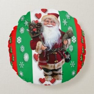 Jultur Pillow, tomten Rund Kudde