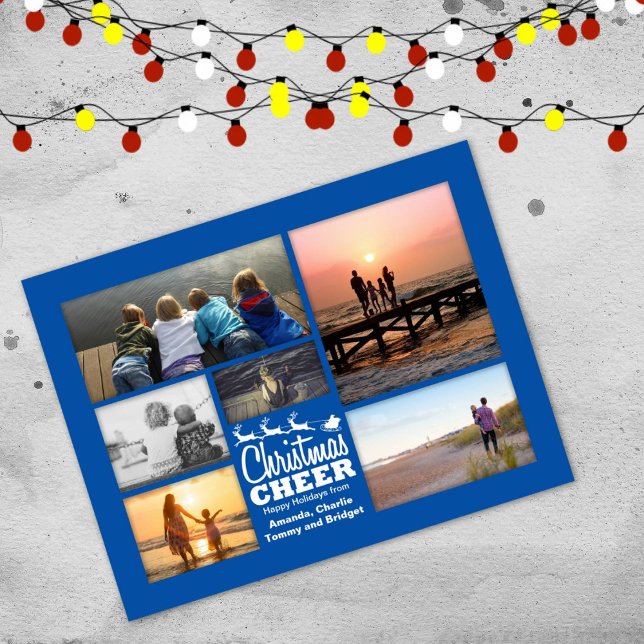 Julturen Blue Helgdag Photo Postcard Helg Vykort (Skapare uppladdad)