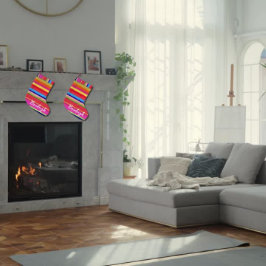 Julturen Cheer Colorful Anpassningsbar Jul Stock Liten Julstrumpa