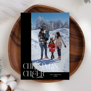 Julturen Cheer Elegant Black jul Photo Julkort