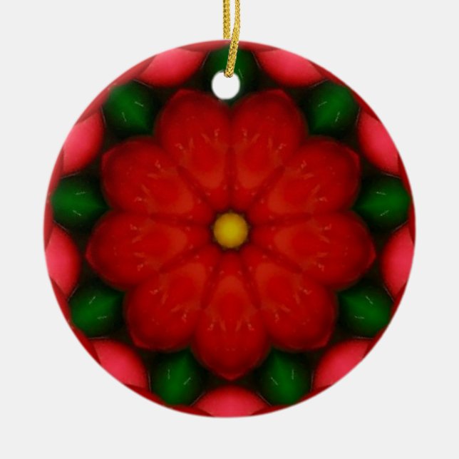 Julturen Cheer Fractal Julgransprydnad Keramik (Framsidan)