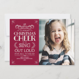 Julturen Cheer Helgdag Photo in Magenta Julkort