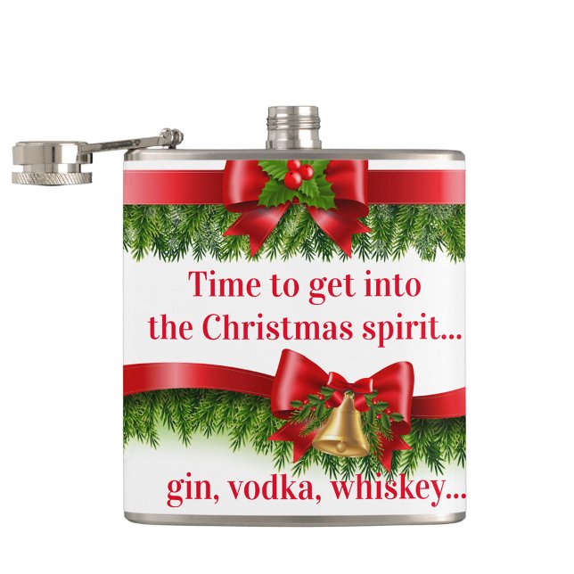 Julturen Fickplunta (Christmas Decorated Flask with Holiday Text Message!)