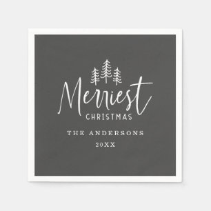 Julturen hand plockade träd pappersservett