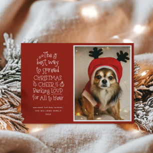 Julturen Pet Photo Red Helgdag Card Julkort