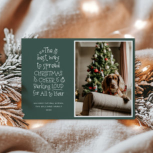 Julturen Pet Photo Red Helgdag Card Julkort