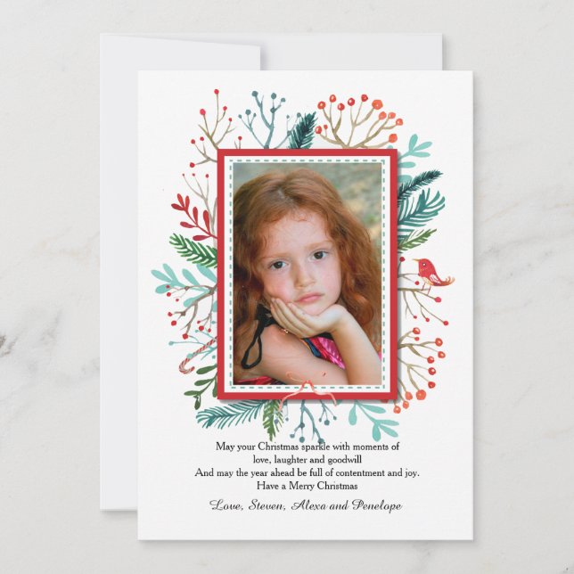 Julturen Photo Helgdag Card Julkort (Framsida)