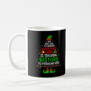 Julturen undervisar historiken Santa Elf Teac Kaffemugg
