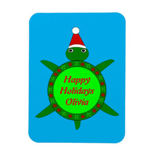 Julturturturduva med Snäckan Flowery Anpassningsba Magnet