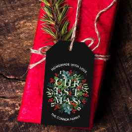 JULTYPEROGRAFI Hemmagjord med kärlek Presentetikett