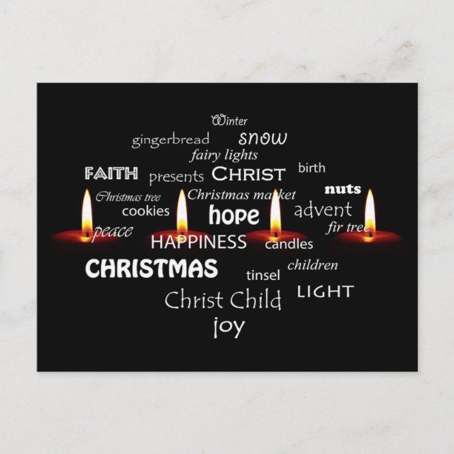 Jultypografi Helg Vykort (Framsida)