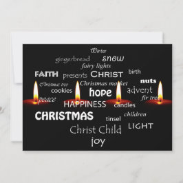 Jultypografi och ljus julkort