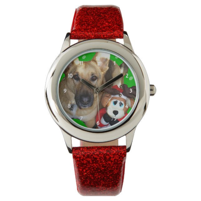 Jultyska shepherd & Leksak Reindeer Armbandsur (Framsida)