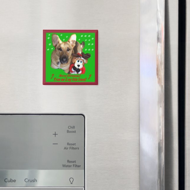 Jultyska shepherd & Leksak Reindeer Magnet (In Situ (Fridge))