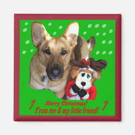 Jultyska shepherd & Leksak Reindeer Magnet