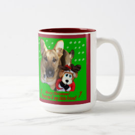 Jultyska shepherd & Leksak Reindeer Två-Tonad Mugg