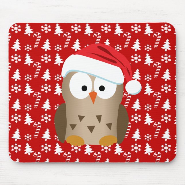 Juluggla med den Santa hatten Musmatta (Framsidan)