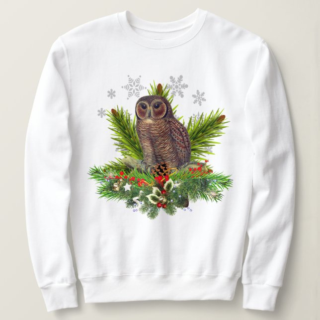 Juluggla med snöflingor  t shirt (Design framsida)
