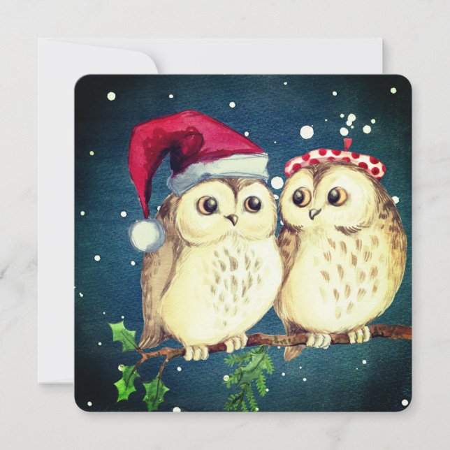 Julugglor i kärlek söta julkort (Framsida)