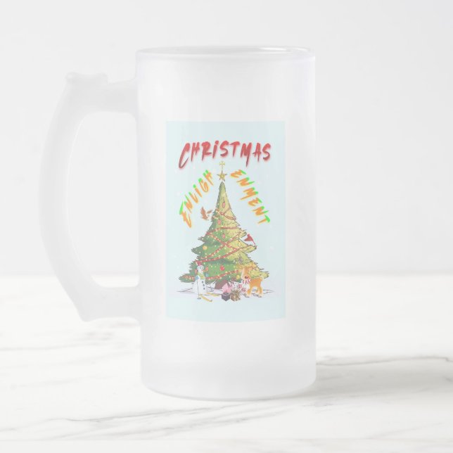 Julupplysning Frostat Ölglas (Vänster)