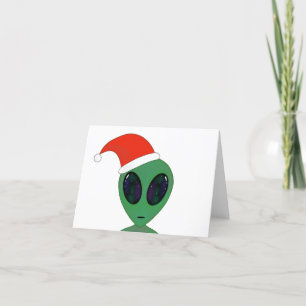 Julutomte alien helgkort