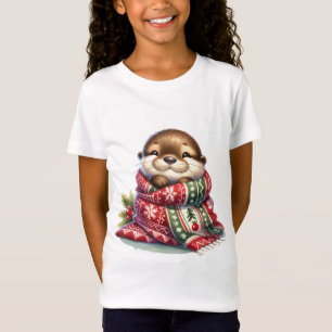 Julutter i en scarf t shirt