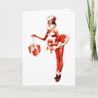 JulutvikningsbildSanta flicka Helgkort