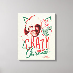 Julvacering Crazy om jul Canvastryck