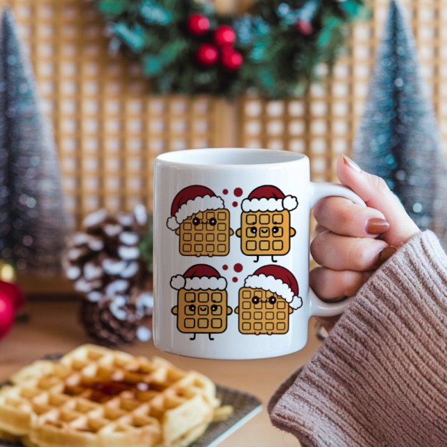 Julvåffle med julklapp kaffemugg (Skapare uppladdad)