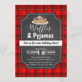 Julvåfflor och pyjamas brunch party inbjudningar