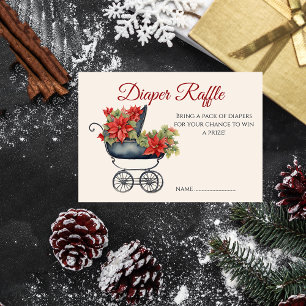 Julvagn, babyskor Diaper Raffle Tilläggskort