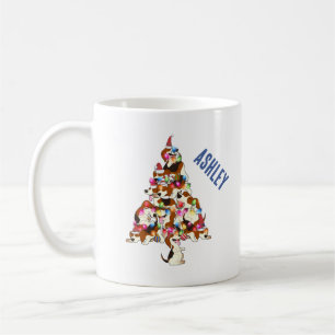 Julvalp av Beagle julgran Kaffemugg