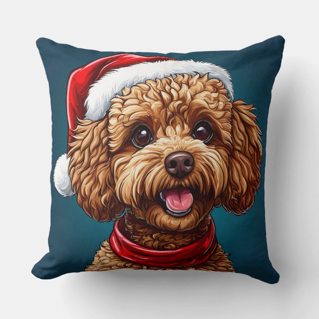🎄 Julvalp Dekoration För Hundälskare Kudde (Framsida)