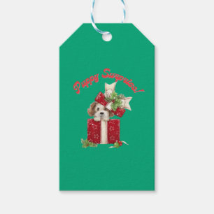 Julvalp i Gift Box-Helgdag - överraskning Presentetikett