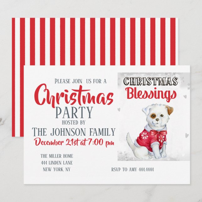 Julvalp Inbjudningar (Fram/baksida)