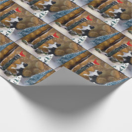 Julvalp och kardinal - Wrapping av byar Presentpapper