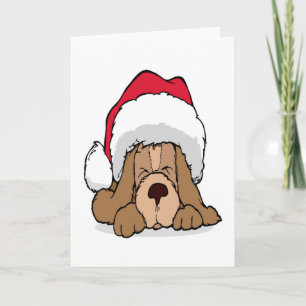 Julvalpen Jultomten Hat Cute Hund Julafton Helgkort