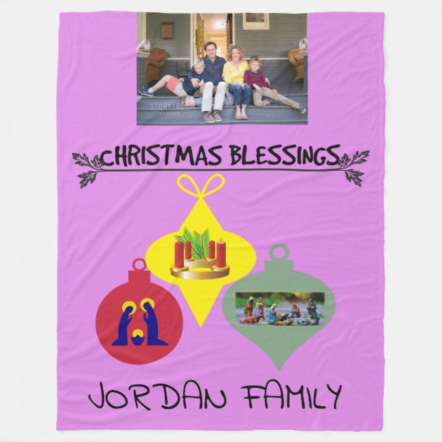 Julvälsignelse Fleecefilt (Framsidan)