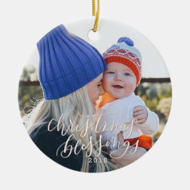 Julvälsignelseprydnad Julgransprydnad Keramik (Framsidan)