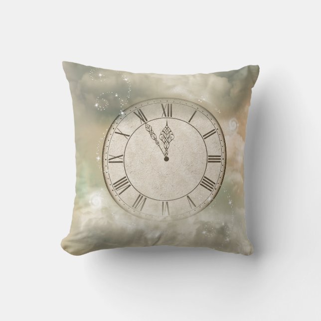 Julvälsignelser, grönt, guld, glitter som är glatt kudde (Framsida)