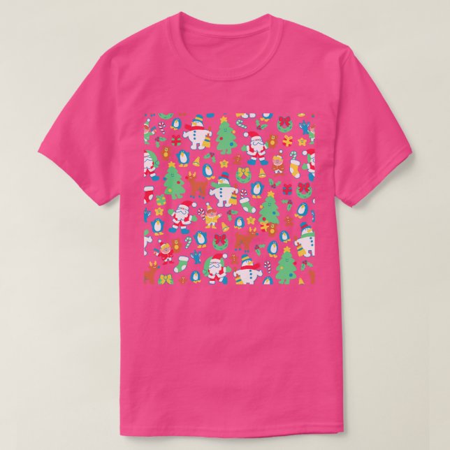 Julvänner Mönster T Shirt (Design framsida)