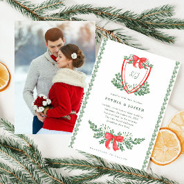 JulVapensköld | Whimsique Photo Bröllop Inbjudningar