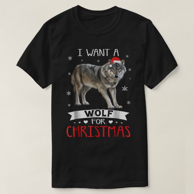 Julvarg Söt Högtidsdesign T Shirt (Design framsida)