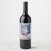 Julvarg - Vin Etikett
