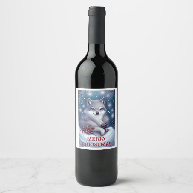 Julvarg - Vin Etikett (Framsida)