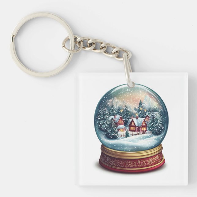 Julvärlden i Snö med en liten bydesign (Framsidan)